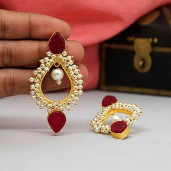 Maroon danglers-drops 1