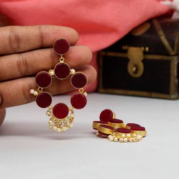 Maroon danglers-drops 1