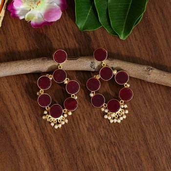 Maroon danglers-drops 2