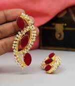 Maroon danglers-drops