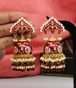 Maroon jhumkas