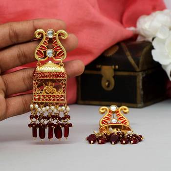 Maroon danglers-drops 1