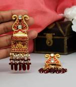 Maroon danglers-drops