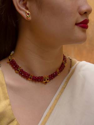 Maroon necklace-sets 2