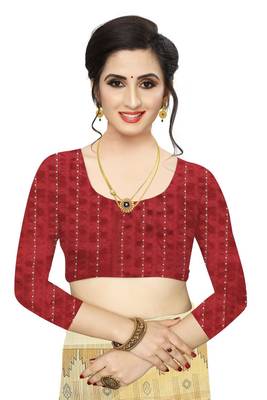 Yellow printed cotton silk saree with blouse 4