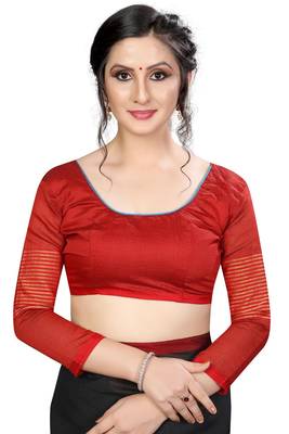 Black printed cotton saree with blouse 4