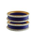 Blue Moti Stud Acrylic Bangle with very extra size
