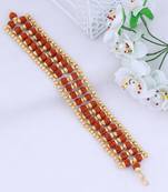 Gold Plated Beads Rudraksha Bracelet  For Boys Men