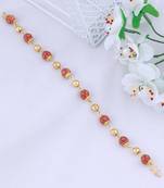 Gold Plated Beads Delicated Bracelet  For Boys Men