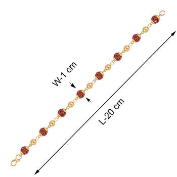 Gold Plated Beads Delicated Bracelet  For Boys Men 4