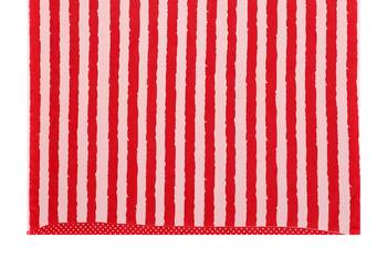 Red printed georgette saree with blouse 5