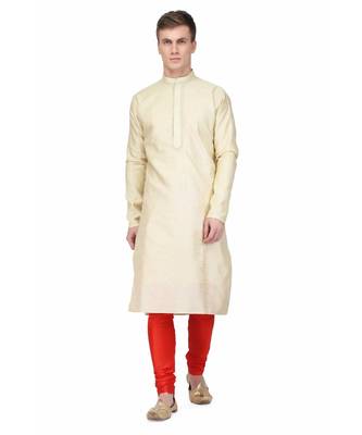 white silk embroidered   stitched   mens kurta 1