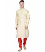 white silk embroidered   stitched   mens kurta