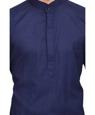 Blue Rayon printed stitched   mens kurta 2