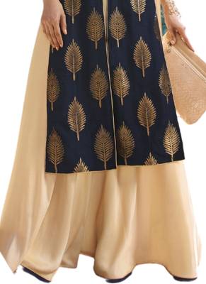 Cream embroidered crepe ethnic-kurtis 3
