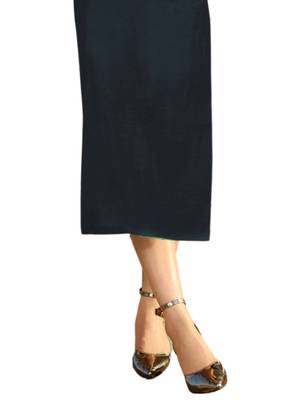 Blue plain crepe ethnic-kurtis 3