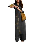 Grey embroidered rayon ethnic-kurtis