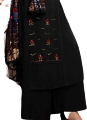 Black embroidered rayon ethnic-kurtis 3