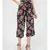 Black Floral Flared Pant