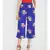 Bright Blue Floral Flared Pant