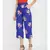 Bright Blue Floral Flared Pant