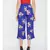 Bright Blue Floral Flared Pant
