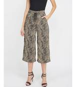 Black Animal Print Pant