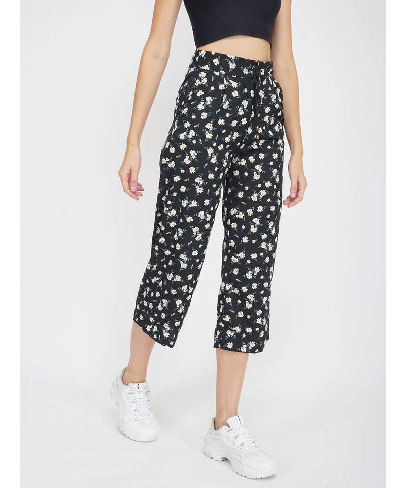 White Flower Flared Pant