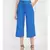 Solid Cobalt Blue Linen Blend Pant