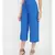 Solid Cobalt Blue Linen Blend Pant