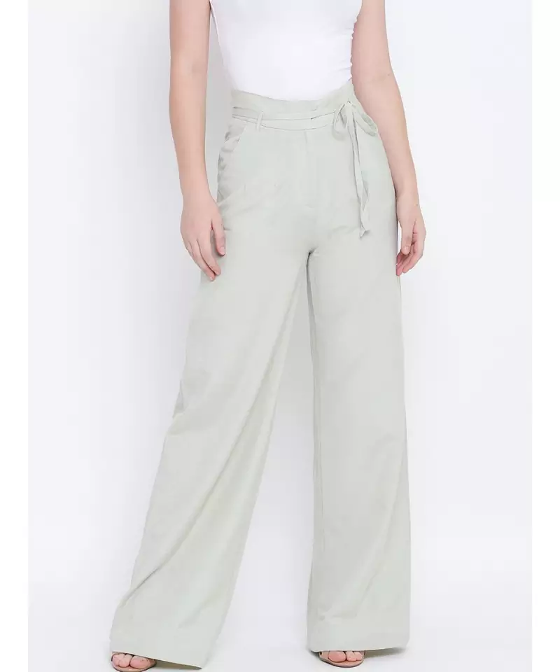 Cold and bracing elascitcated women Linen pants