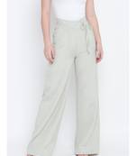 Cold and bracing elascitcated women Linen pants