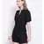Charcoal Black Women's Linen Blend Playsuit