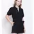 Charcoal Black Women's Linen Blend Playsuit