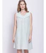 Oxolloxo Fetching solid fresh mint Sarah lace nightwear Dress