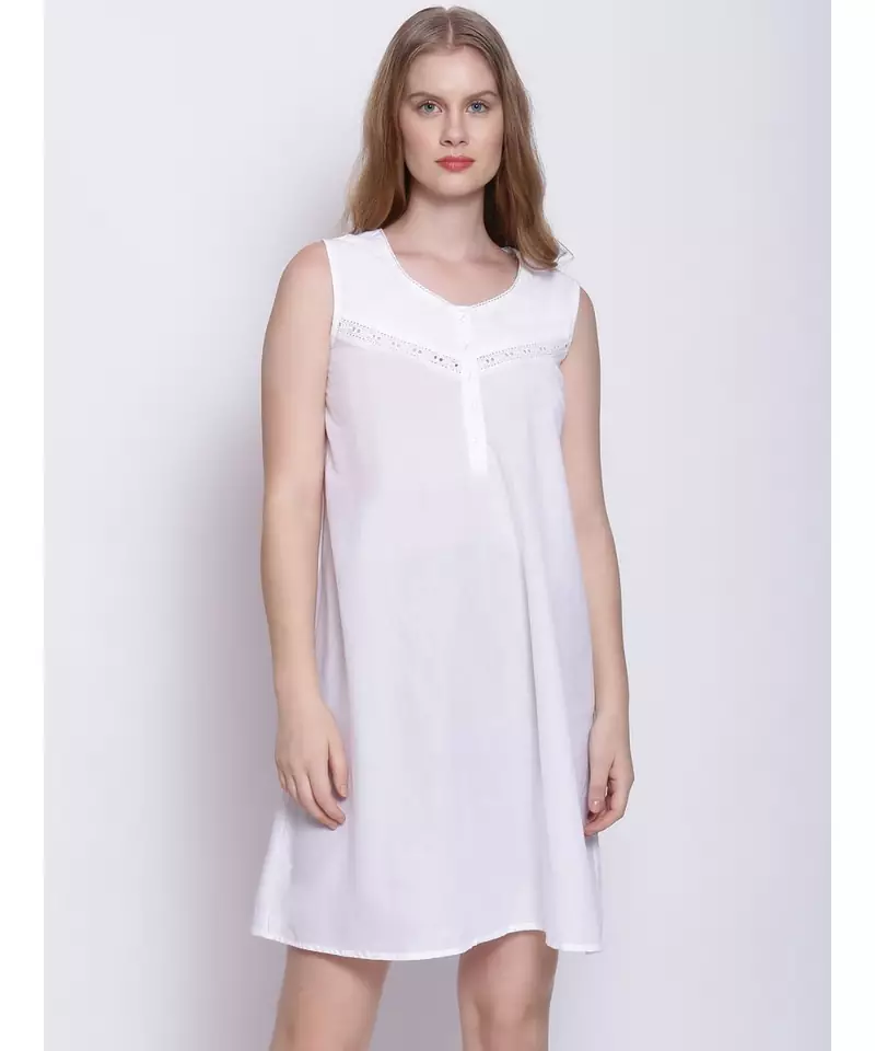 Oxolloxo pearly white pretty up nightwear Dress