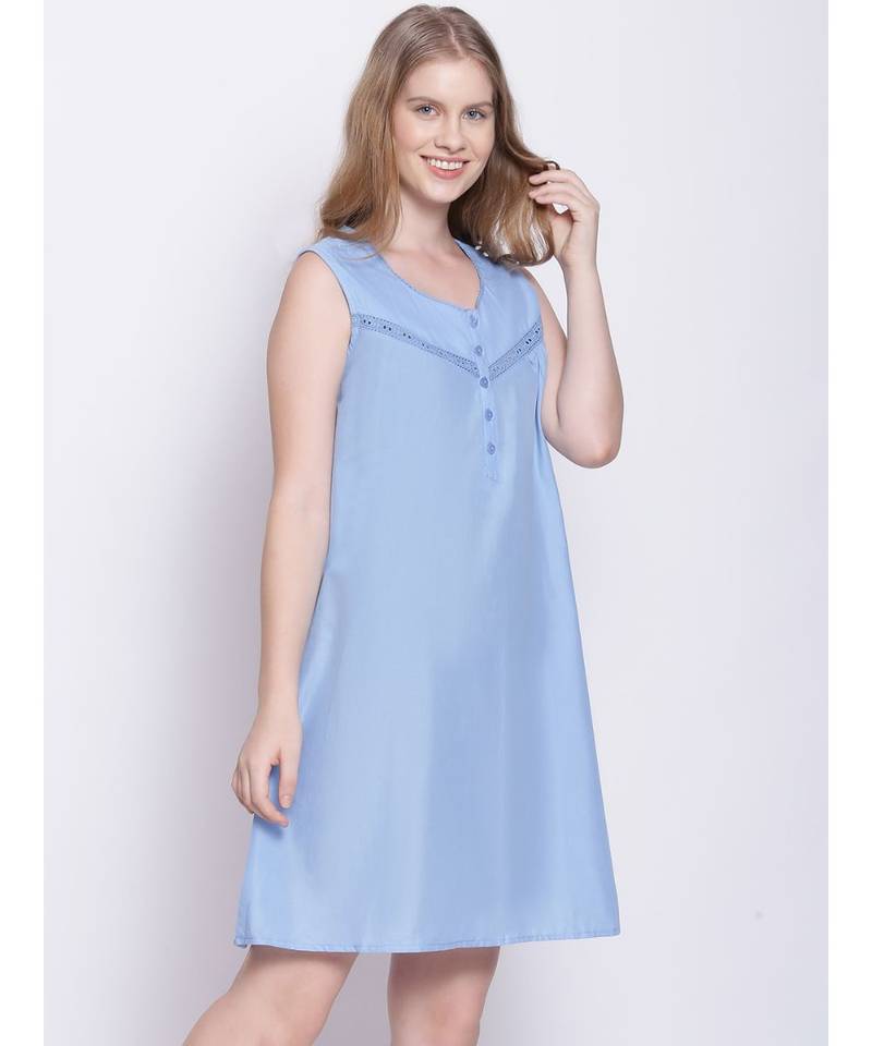 oxolloxo gleam glimmer indigo blue nightwear Dress