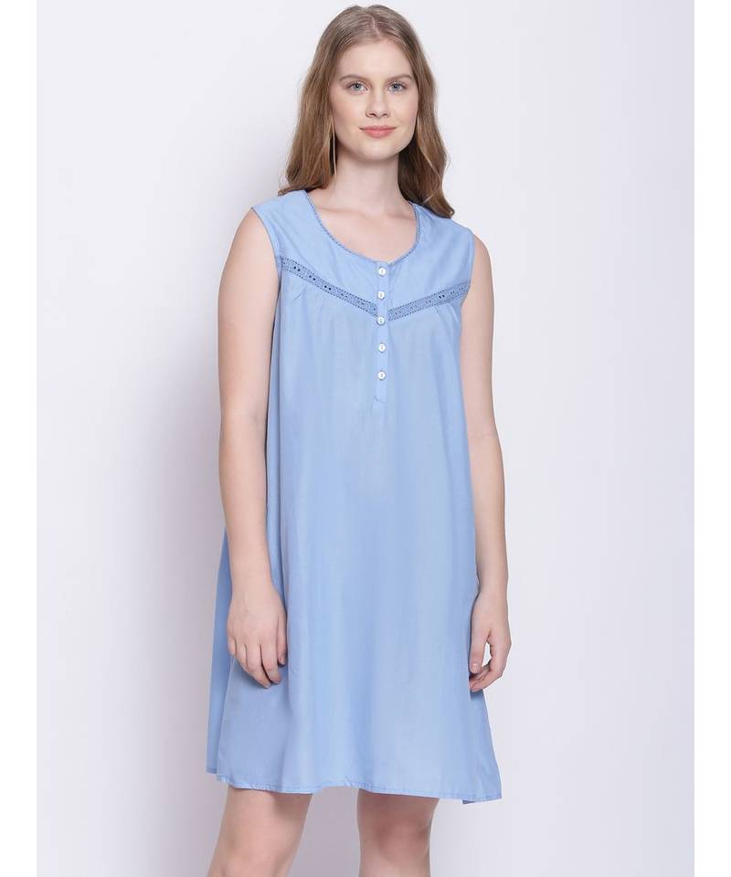 oxolloxo gleam glimmer indigo blue nightwear Dress