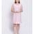 Sweet Galce Salmon pink lace design nightwear Dress