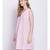 Sweet Galce Salmon pink lace design nightwear Dress