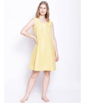 Blond lemon modern lace design nightwear dress 2