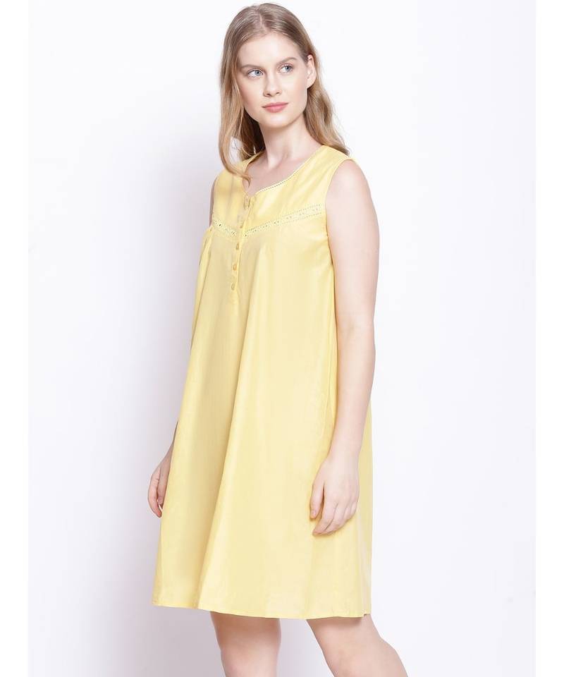 Blond lemon modern lace design nightwear dress