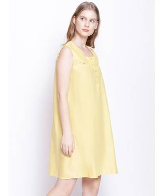 Blond lemon modern lace design nightwear dress 4