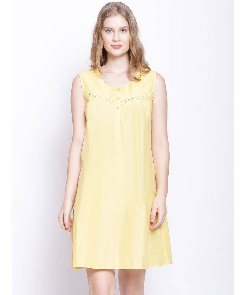 Blond lemon modern lace design nightwear dress