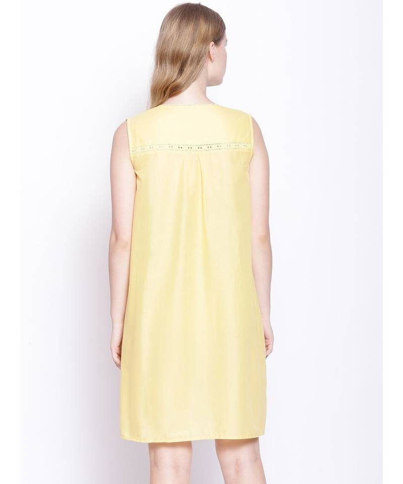 Blond lemon modern lace design nightwear dress