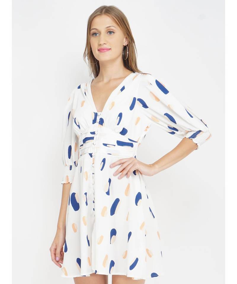 Modern Abstract Women's Button Down Dress