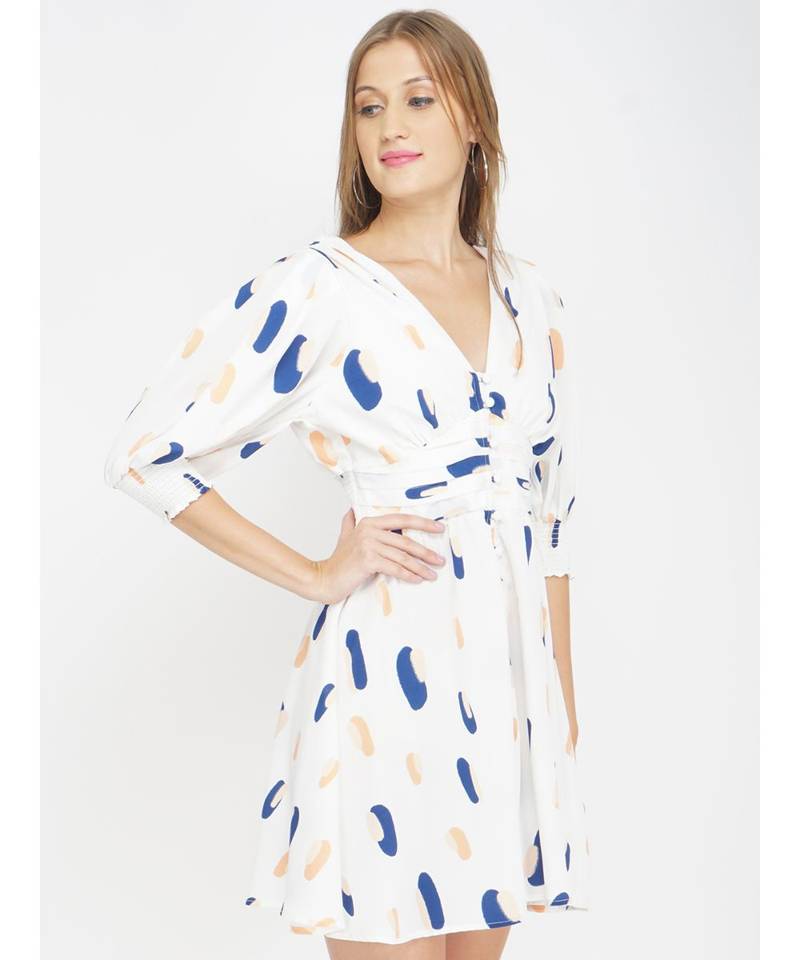 Modern Abstract Women's Button Down Dress