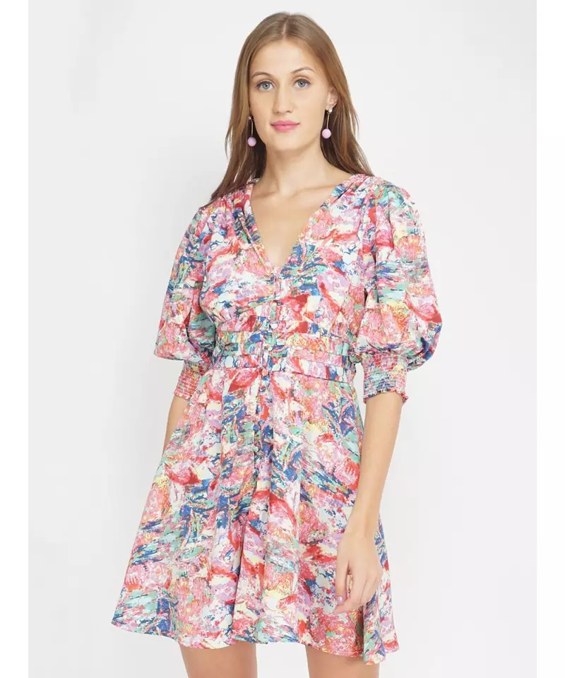 Colour Bomb Women's Button Down Dress