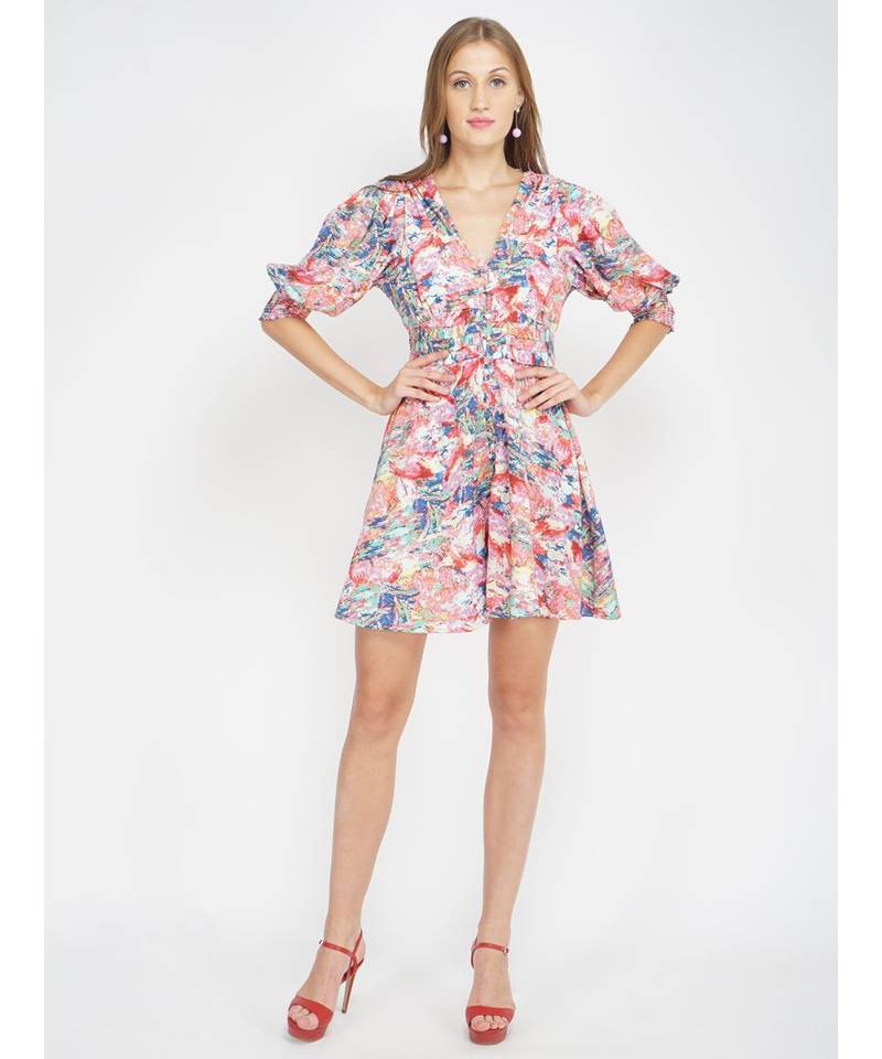 Colour Bomb Women's Button Down Dress