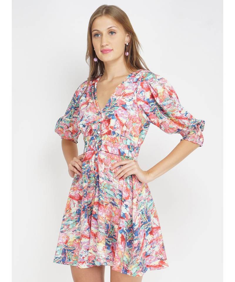 Colour Bomb Women's Button Down Dress